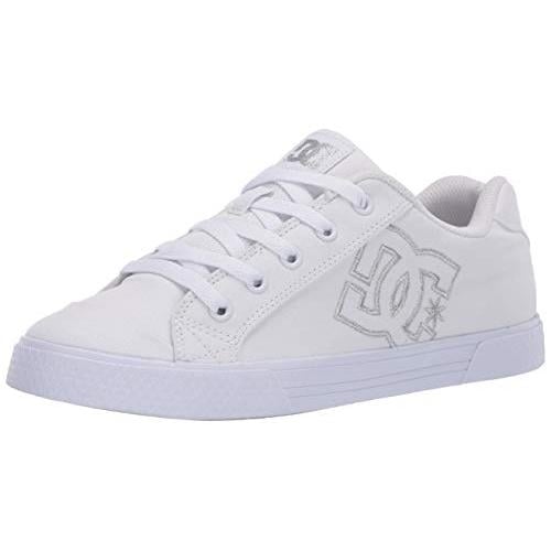 DC Women's Chelsea Low Top Casual Skate Shoe  WHITE/SILVER Image 1