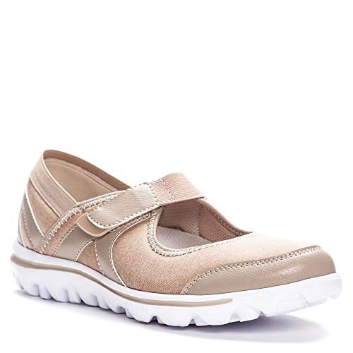 Propet Women's Onalee Mary Jane Flat  BEIGE Image 1