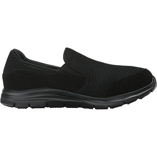 SKECHERS WORK Womens Cozard SR Soft Toe Slip Resistant Work Shoe Black - 76580-BLK BLACK Image 4