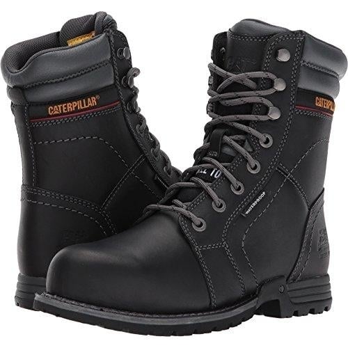 Caterpillar Womens Echo Waterproof Steel Toe Construction Boot BLACK Image 4