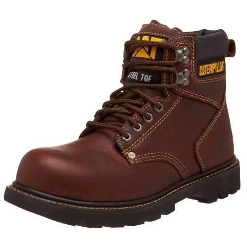 Caterpillar Mens Second Shift Steel Toe Work Boot TAN Image 1