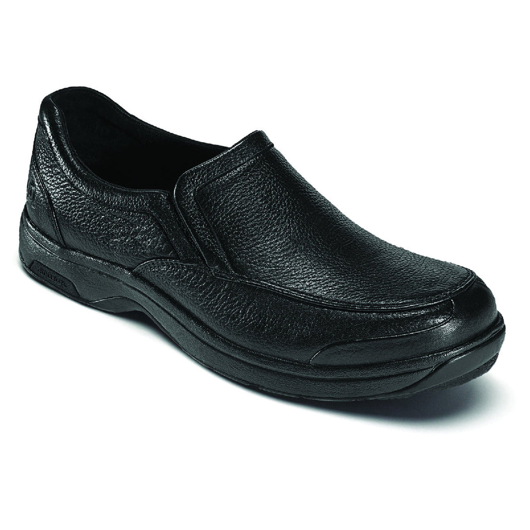 Dunham Mens Slip-On Shoe Black Waterproof Leather 8003BK Cushioned Comfort Image 1