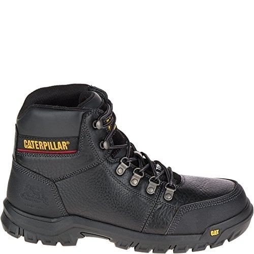 Caterpillar Mens Outline Steel Toe Construction Boot BLACK Image 1