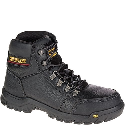 Caterpillar Mens Outline Steel Toe Construction Boot BLACK Image 2