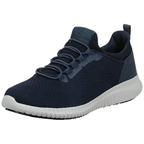 SKECHERS WORK Mens Relaxed Fit: Cessnock SR Soft Toe Slip Resistant Work Shoe Navy - 77188-NVY US Men NAVY Image 1