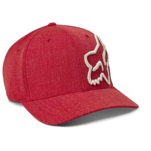 Fox Racing Mens Clouded Flexfit 2.0 Hat RD/WHT Image 1