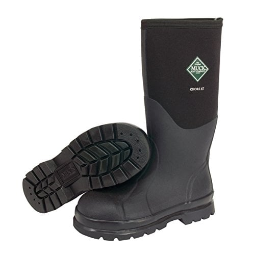 Muck Boots Chore Classic Tall Steel Toe Mens Rubber Work Boot BLACK Image 2