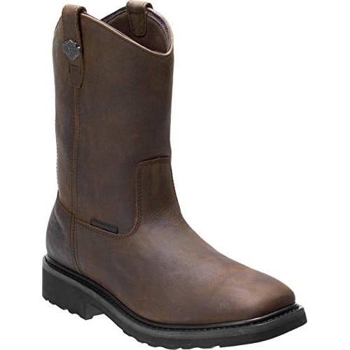 HARLEY-DAVIDSON WORK Mens Altman Composite Toe Waterproof Work Boot Brown - D93564  BROWN Image 1