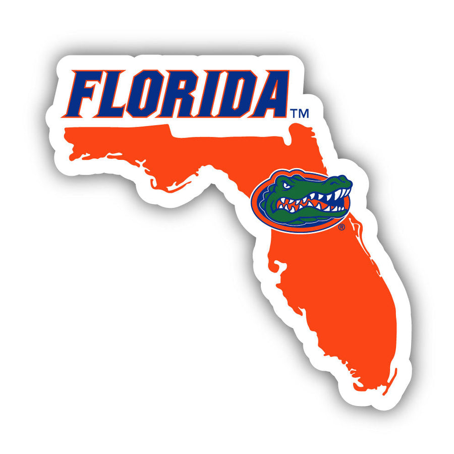 Florida Gators 4-Inch State Shape NCAA Vinyl Decal Sticker for Fans Students and Alumni Image 1