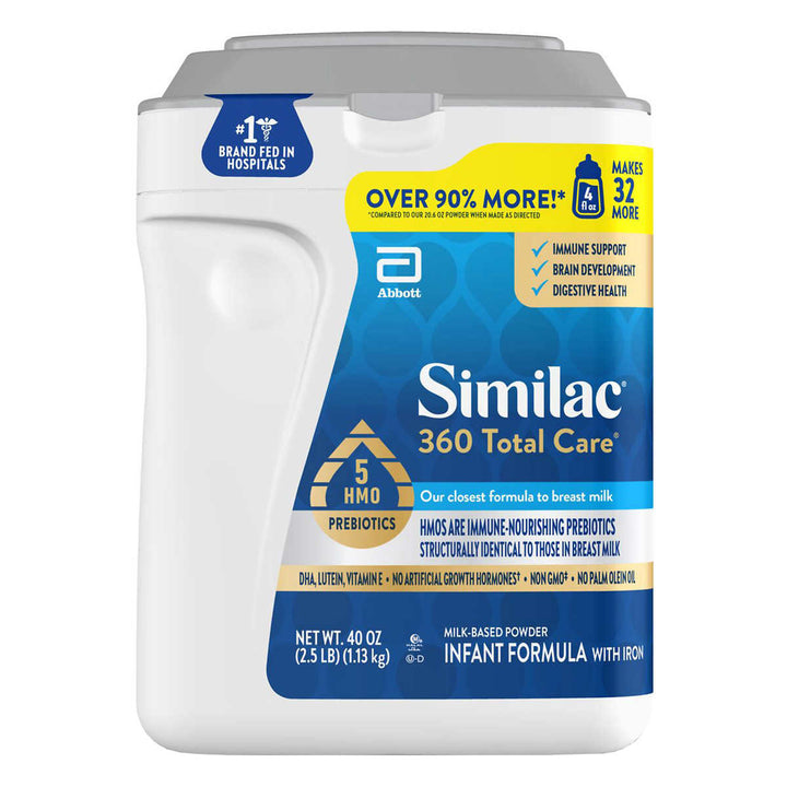 Similac 360 Total Care with 5 HMOs Non-GMO Infant Formula Powder 40 Ounce Image 1