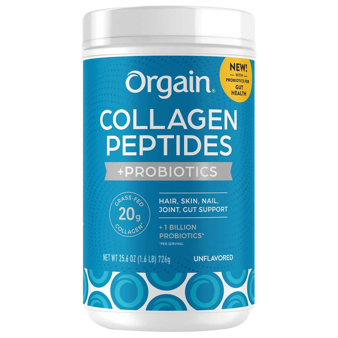 Orgain Collagen Peptides + Probiotics Unflavored 1.6 Pounds Image 1