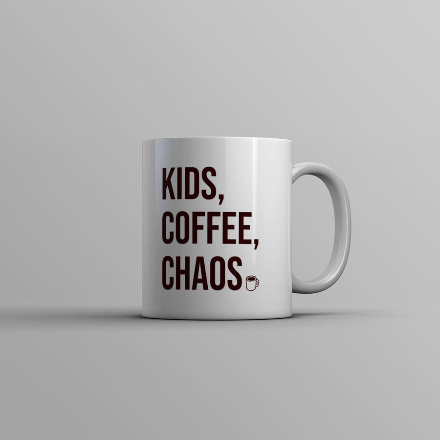 Kids Coffee Chaos Mug Funny Caffeine Addicts Parenting Crazy Children Novelty Cup-11oz Image 1