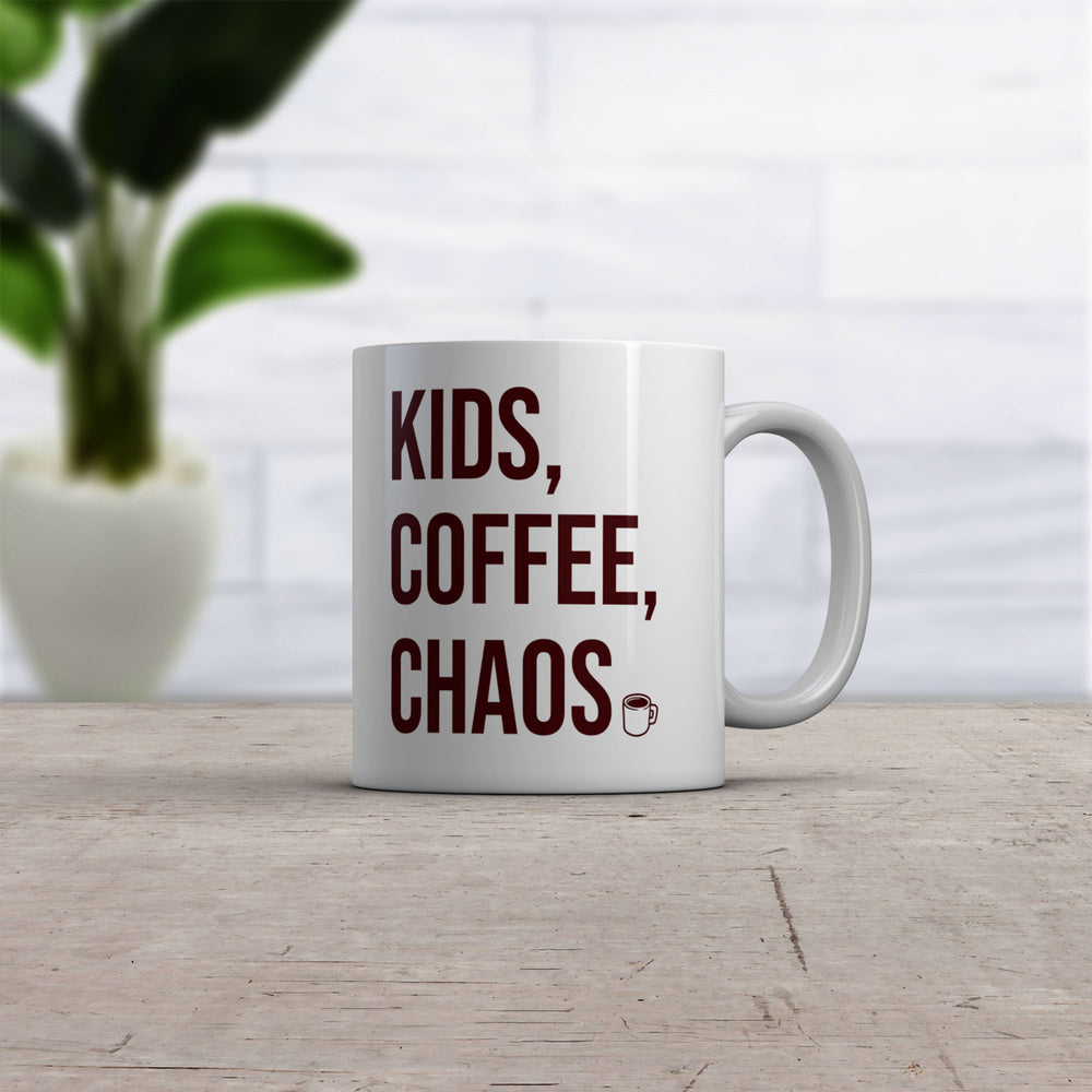 Kids Coffee Chaos Mug Funny Caffeine Addicts Parenting Crazy Children Novelty Cup-11oz Image 2