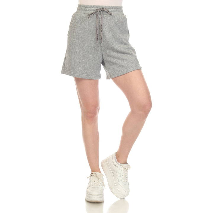 White Mark Womens Sweat Shorts Super Soft Drawstring Waistband Pockets S-3X Image 1