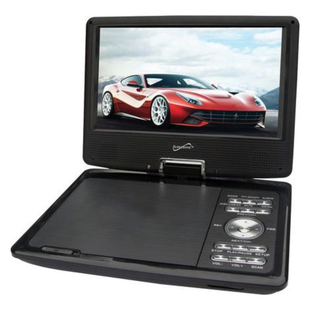 9" Portable DVD Player With Digital TV USB and SD Inputs and Swivel Display (SC-259A) Image 3