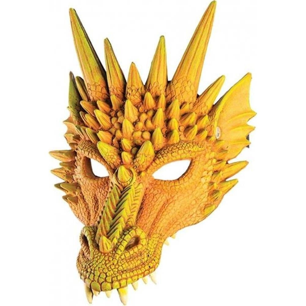Mythical Orange Dragon Mask Supersoft replacedstart adult costume replacedfinish Accessory HMS Image 2