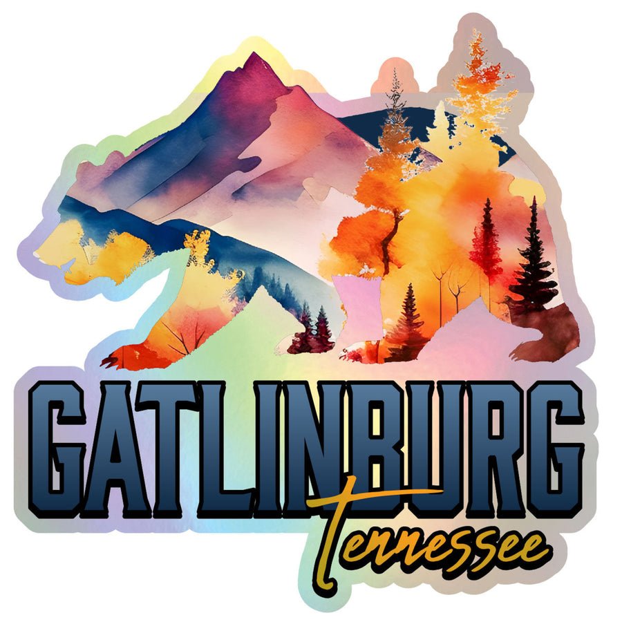 Gatlinburg Tennessee Holographic Charm Durable Vinyl Decal Sticker C Image 1