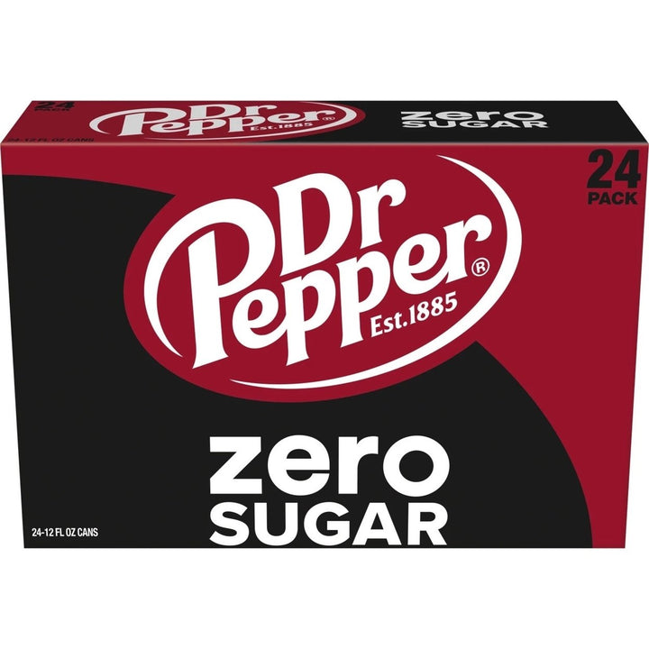 Dr. Pepper Zero Sugar Soda 12 Fluid Ounce (Pack of 24) Image 2