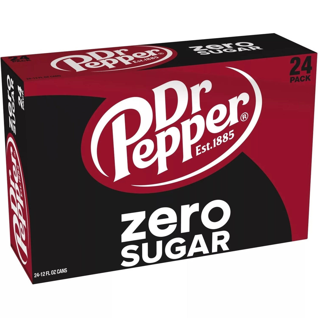 Dr. Pepper Zero Sugar Soda 12 Fluid Ounce (Pack of 24) Image 3