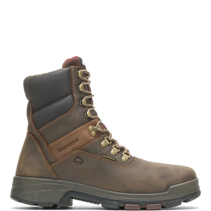 WOLVERINE Mens Cabor EPX 8" Waterproof Composite Toe Work Boot Dark Brown - W10316  BROWN Image 1