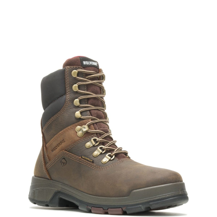 WOLVERINE Mens Cabor EPX 8" Waterproof Composite Toe Work Boot Dark Brown - W10316 BROWN Image 2