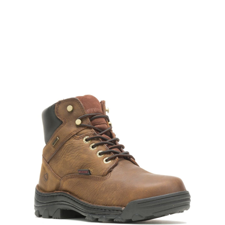 WOLVERINE Mens 6" Durbin Waterproof Soft Toe Work Boot Brown - W05484 9 BROWN Image 2