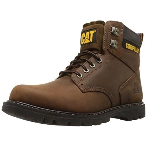 Caterpillar Mens 2nd Shift 6" Plain Soft-Toe Work Boot DARK BROWN Image 1