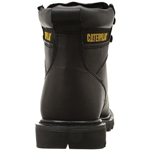 Caterpillar Mens 2nd Shift 6" Plain Soft-Toe Work Boot BLACK Image 3