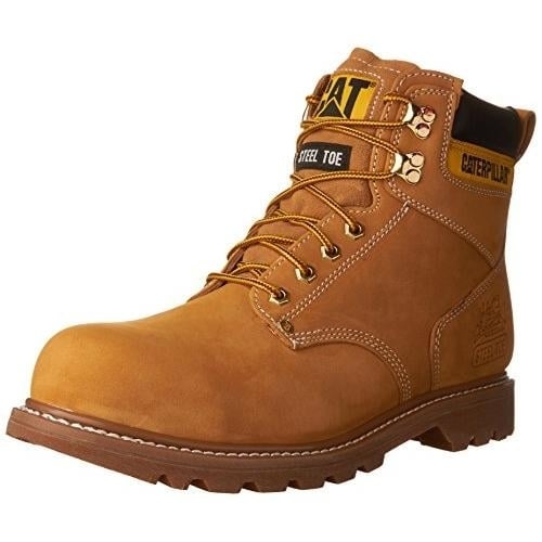 Caterpillar Mens Second Shift Steel Toe Work Boot HONEY Image 1