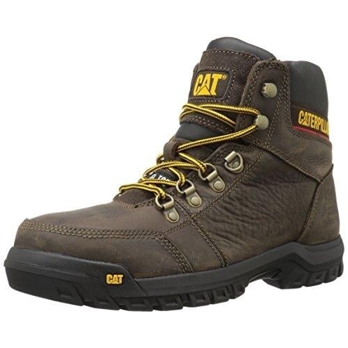 Caterpillar Mens Outline Steel Toe Work Boot SEAL BROWN Image 1