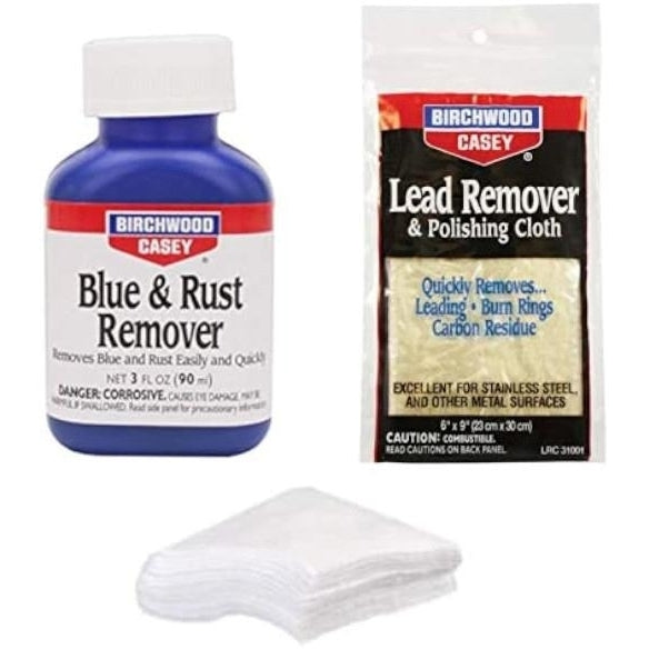 Blue and Rust Remover and Lead Remover Cloth with 40-50 Quality Bore Cleaning Patches for Handguns / Pistols / Rifles / Image 1