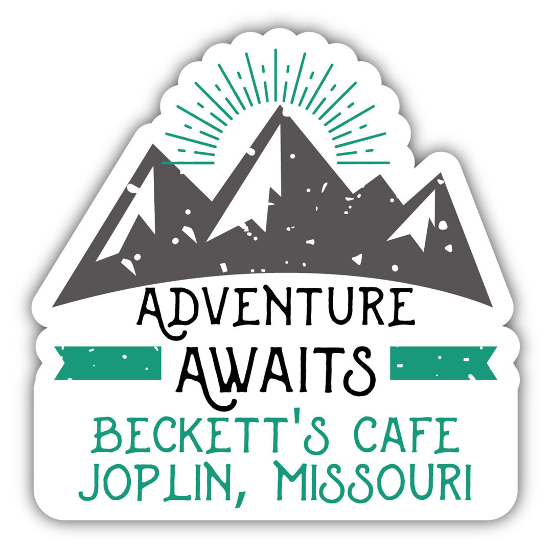 Becketts cafe Joplin Missouri Souvenir 4 Inch Vinyl Magnet Adventure Awaits Design Image 1