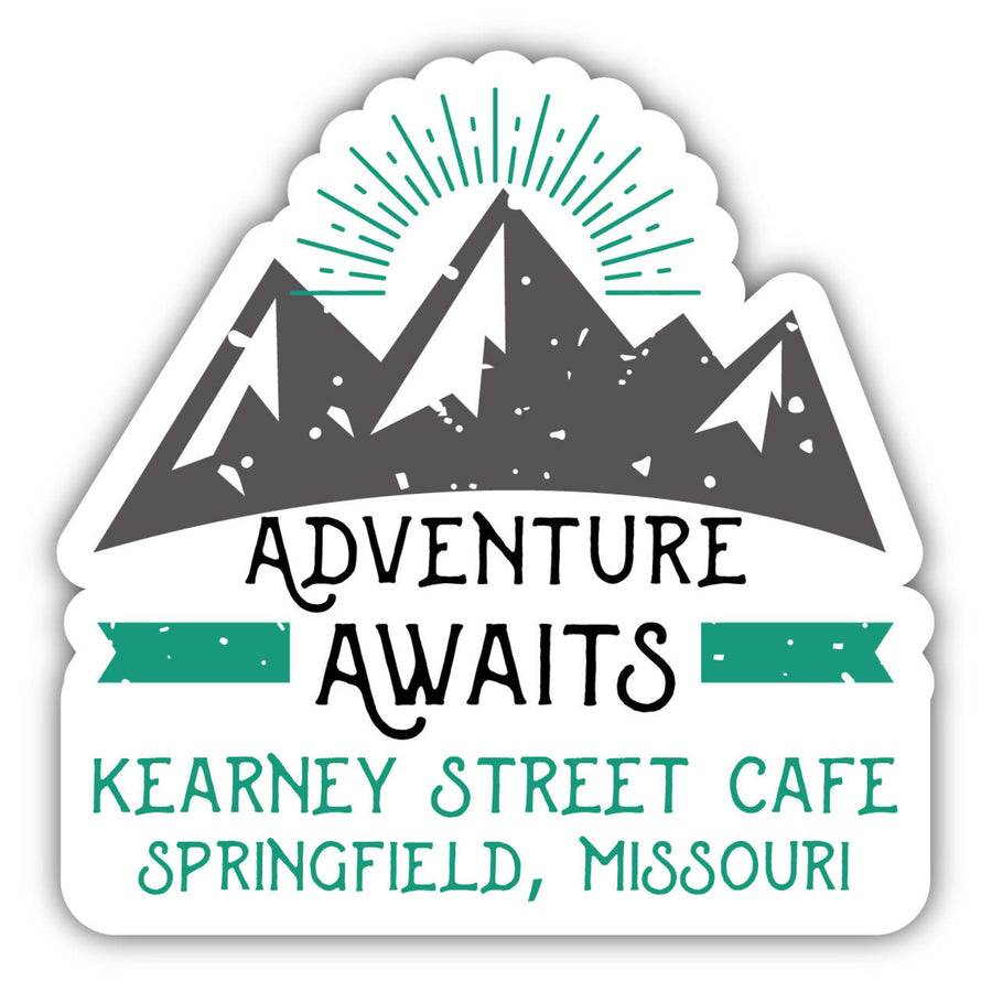 Kearney Street Cafe Springfield Missouri Souvenir 4 Inch Vinyl Magnet Adventure Awaits Design Image 1