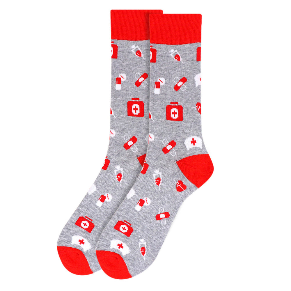 Nurse Medical Team Socks Men Novelty Socks Doctors Personalized Socks Doctor Gifts Cool Socks Gift Cool Nurse Gift Image 2