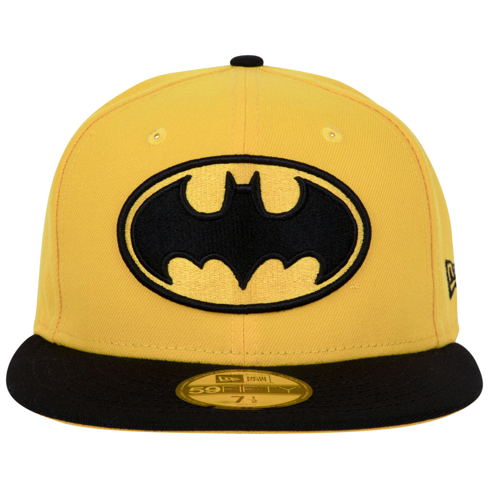 Batman Logo Yellow Colorway  Era 59Fifty Fitted Hat Image 2