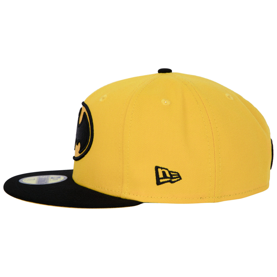 Batman Logo Yellow Colorway  Era 59Fifty Fitted Hat Image 3