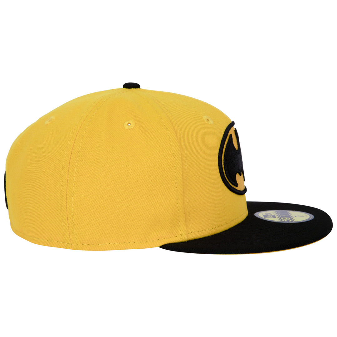 Batman Logo Yellow Colorway Era 59Fifty Fitted Hat Image 4