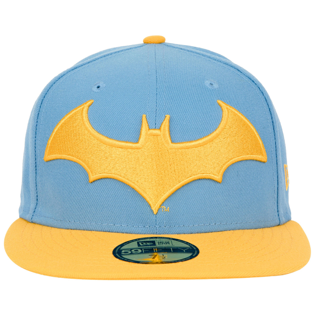 Batman Hush Blue and Yellow Colorway Era 59Fifty Fitted Hat Image 2