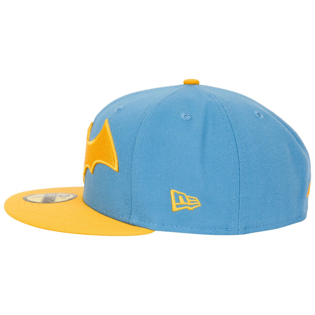 Batman Hush Blue and Yellow Colorway Era 59Fifty Fitted Hat Image 3