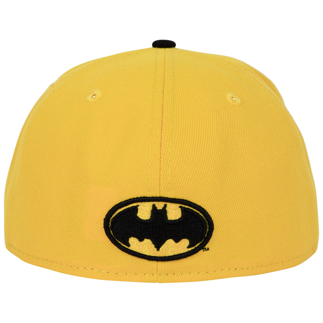 Batman Logo Yellow Colorway  Era 59Fifty Fitted Hat Image 4