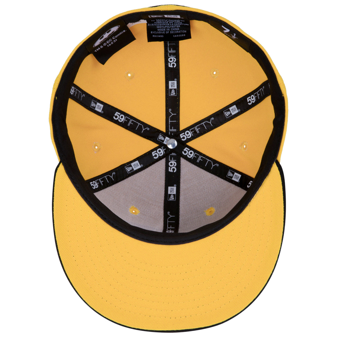 Batman Logo Yellow Colorway Era 59Fifty Fitted Hat Image 6