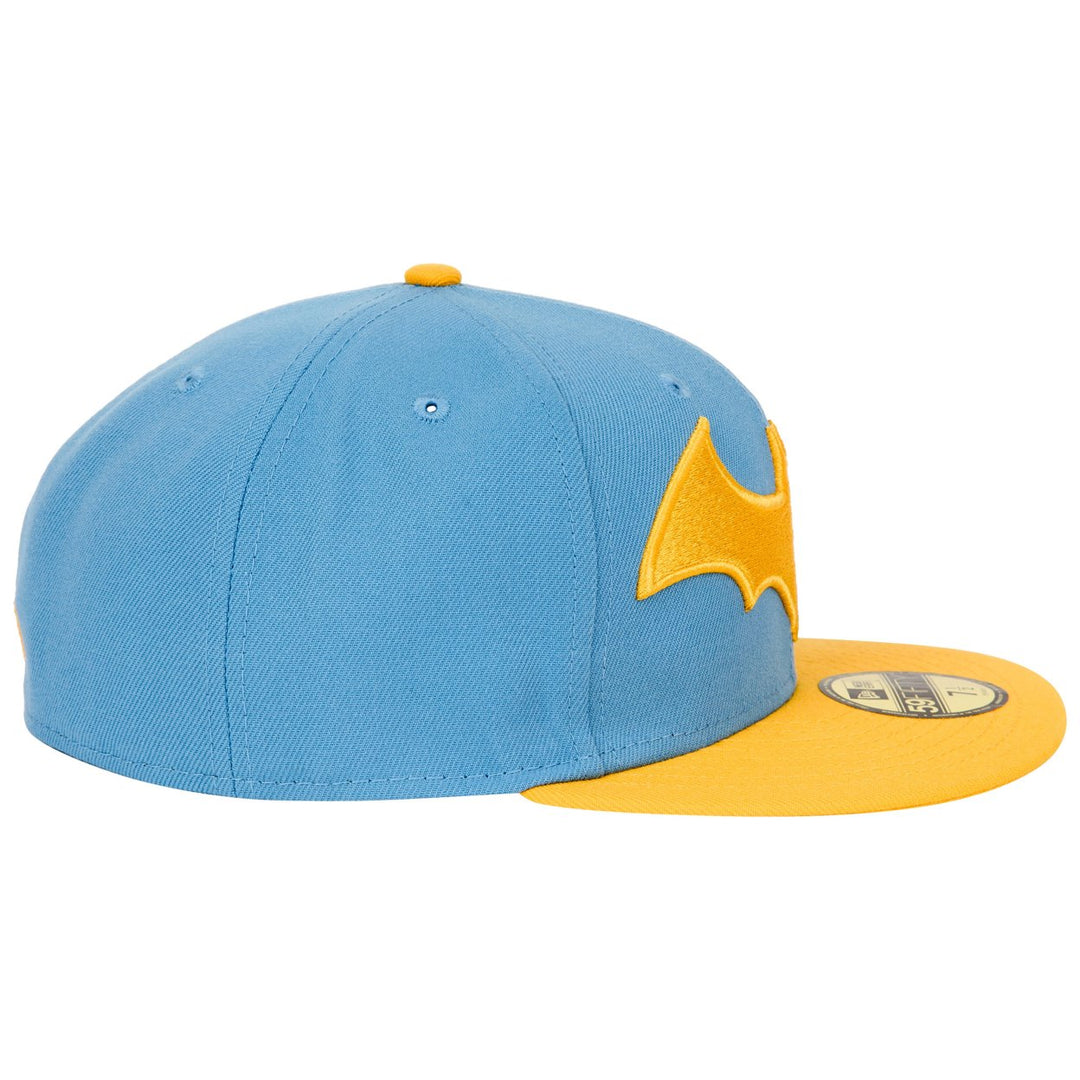 Batman Hush Blue and Yellow Colorway Era 59Fifty Fitted Hat Image 4