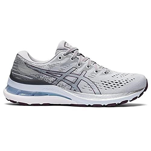 ASICS Womens Gel-Kayano 28 Running Shoes Piedmont Grey/Deep Plum - 1012B047-021 W US PIEDMONT GREY/DEEP PLUM Image 1