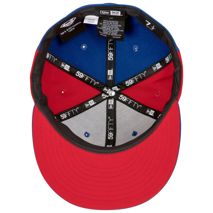 Superman Logo Blue and Red Panels Era 59Fifty Fitted Hat Image 6