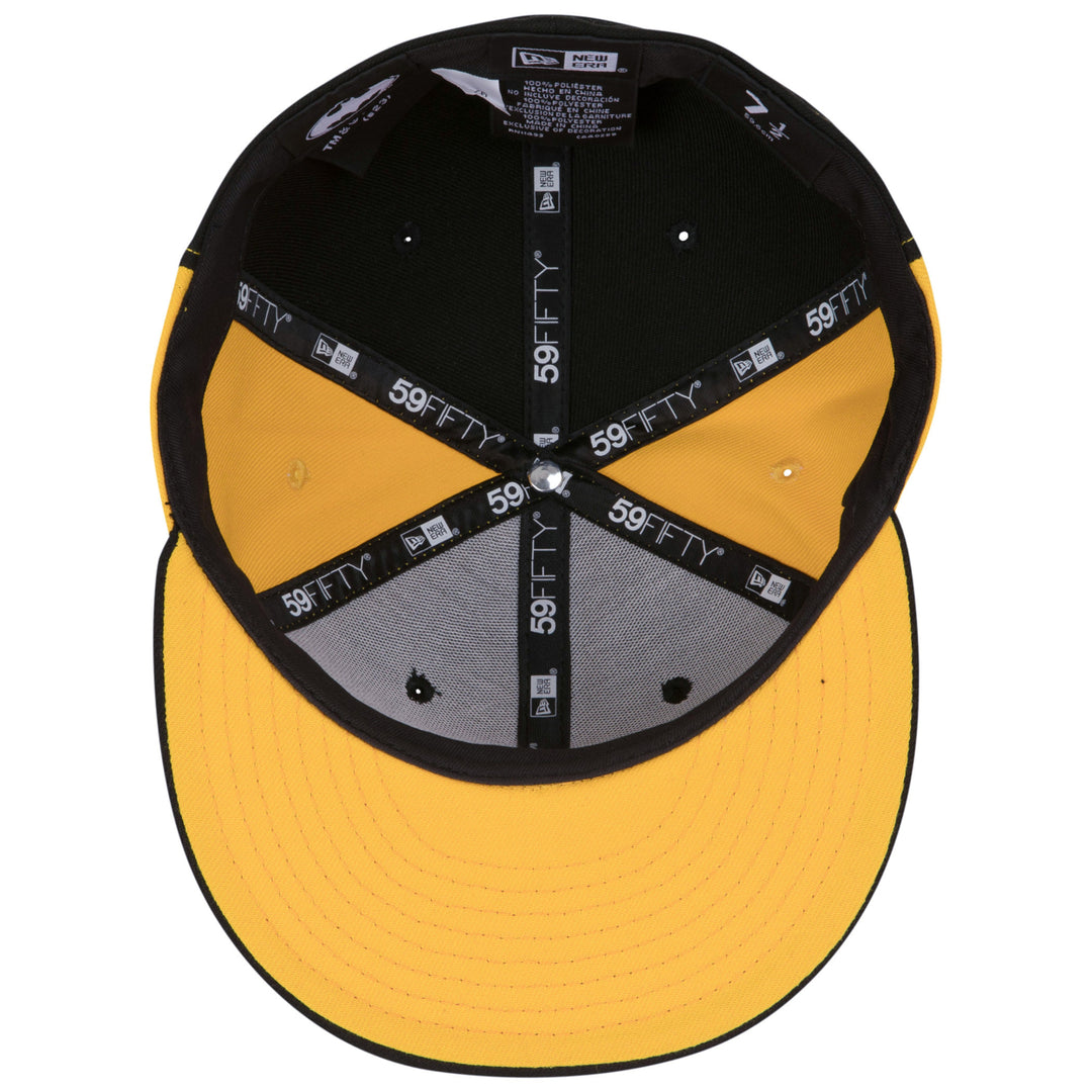 Batman Logo Black and Yellow Panels Era 59Fifty Fitted Hat Image 6