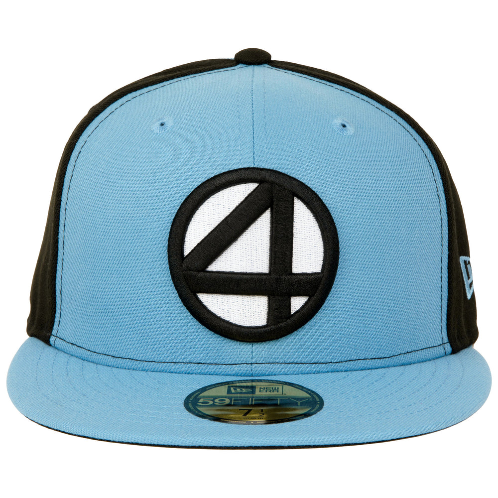 Fantastic 4 Logo Black and Blue Panels Era 59Fifty Fitted Hat Image 2