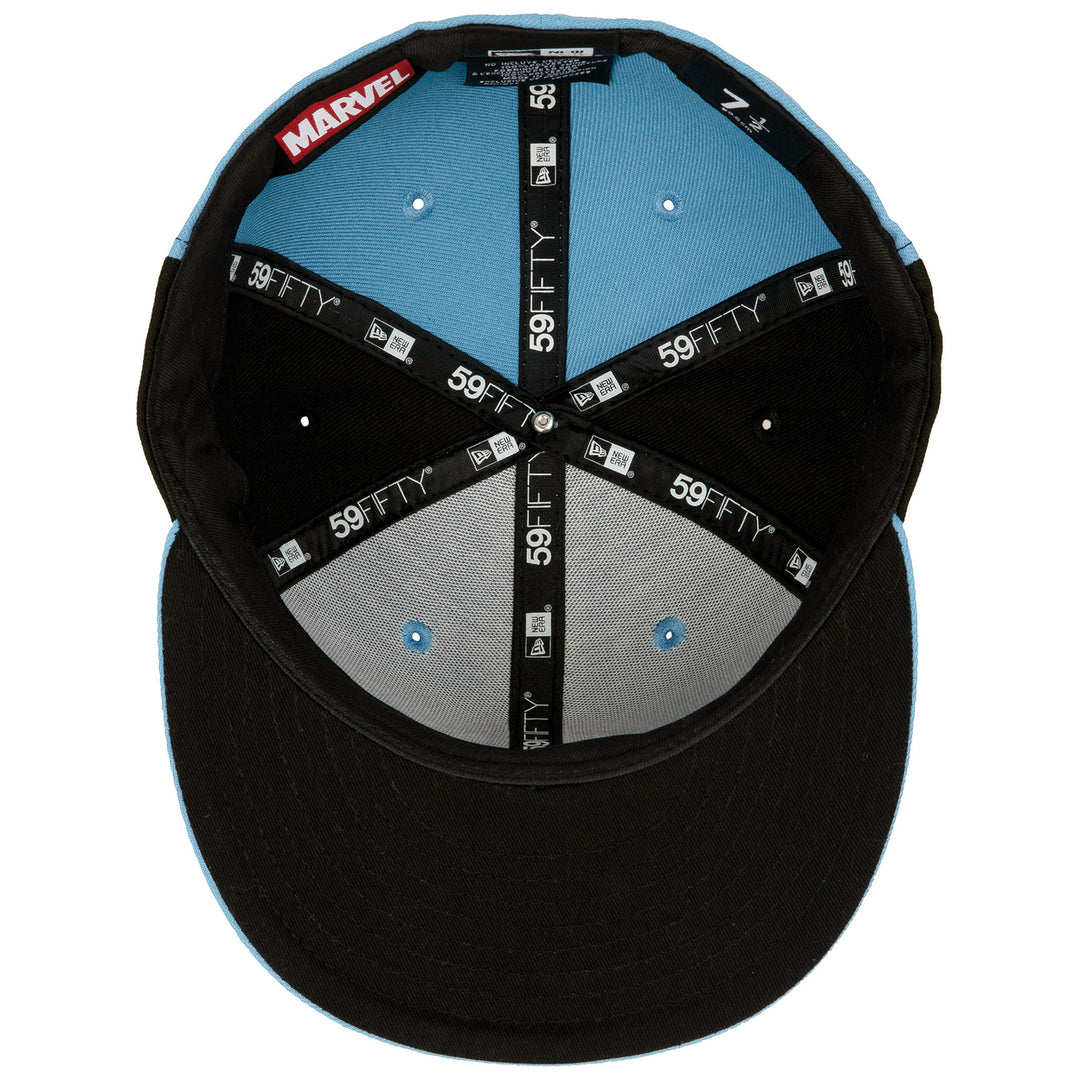 Fantastic 4 Logo Black and Blue Panels Era 59Fifty Fitted Hat Image 6