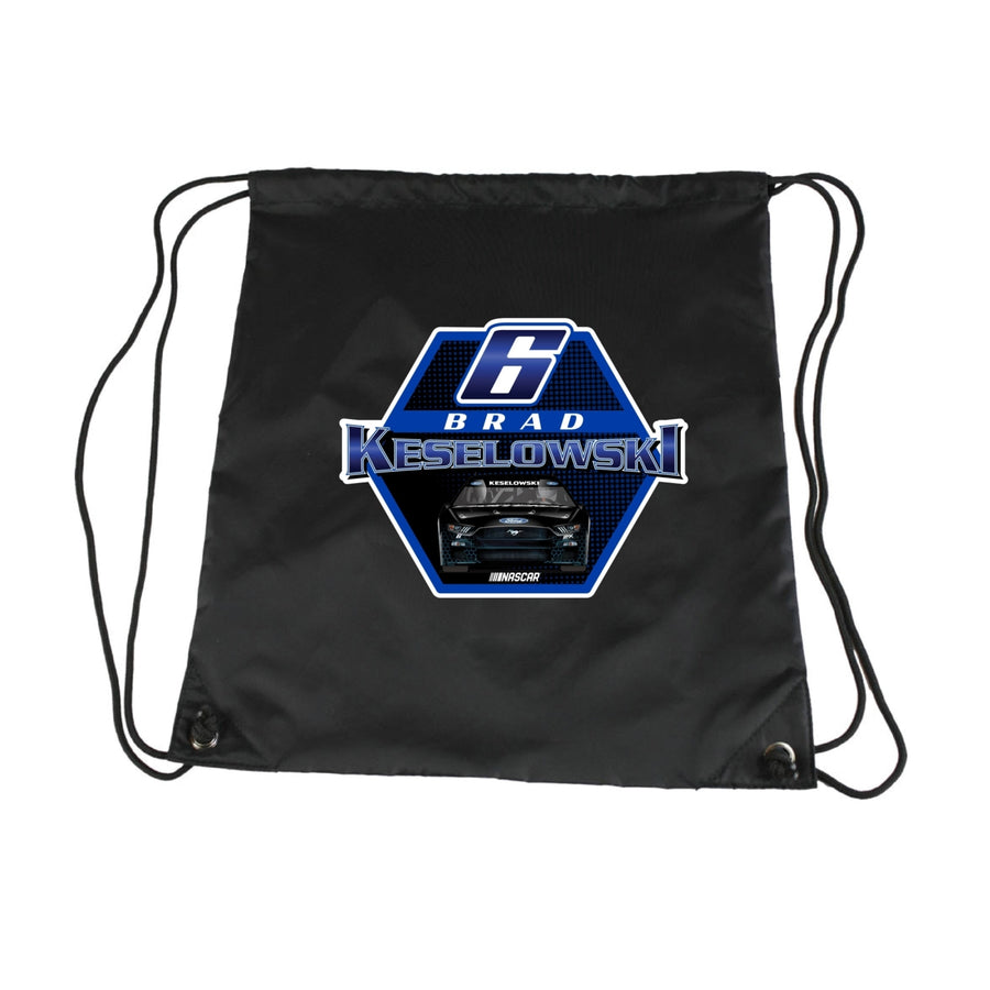 6 Brad Keselowski Officially Licensed Nascar Cinch Bag with Drawstring Image 1