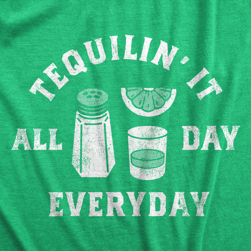 Womens Tequilin It All Day Everyday T Shirt Funny Drinking Partying Tequila Shot Lovers Tee For Ladies Image 2