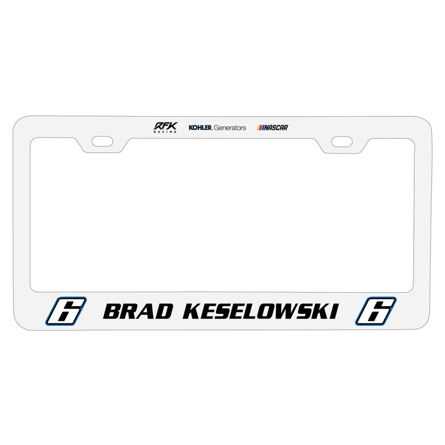 6 Brad Keselowski Officially Licensed Metal License Plate Frame Image 1